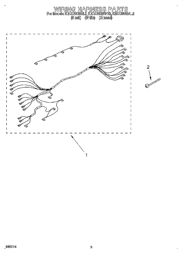 SECTION Diagram and Parts List for KECC560BAL2  KitchenAid Cooktop