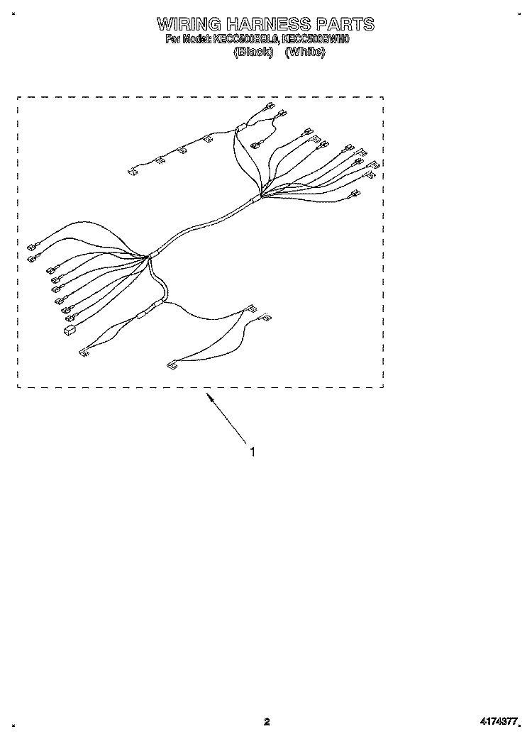 SECTION Diagram and Parts List for KECC500BBL0  KitchenAid Cooktop