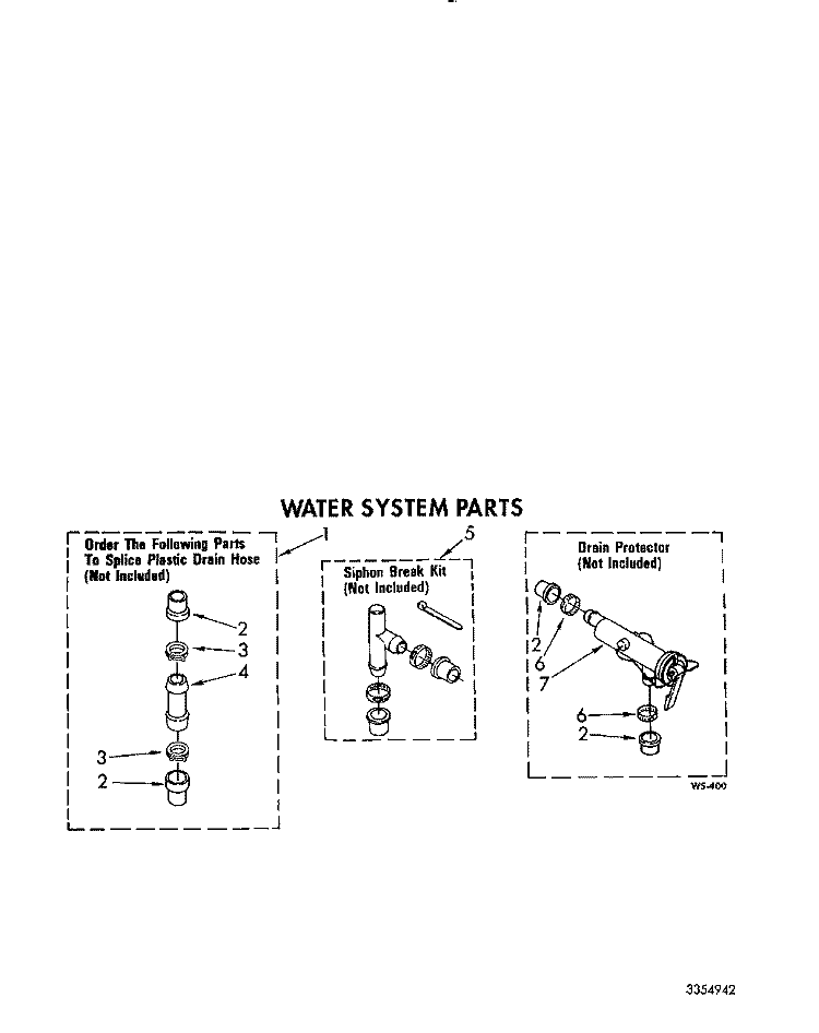 WATER SYSTEM Diagram and Parts List for AL3132WW1  Whirlpool Washer