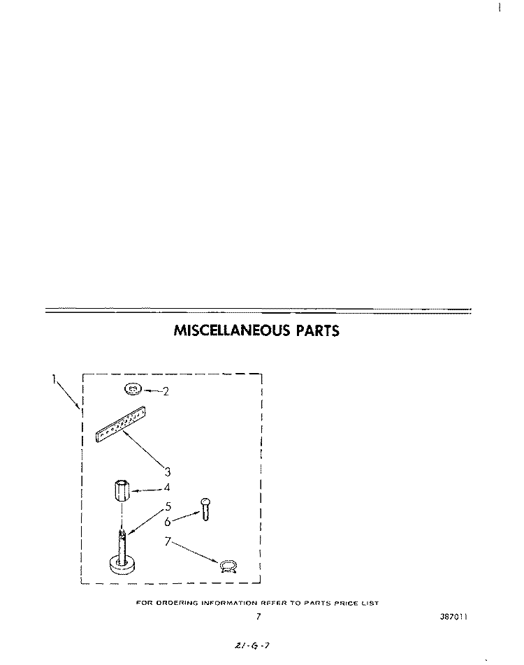 MISCELLANEOUS EQUIPMENT Diagram and Parts List for LA3400XPW1  Whirlpool Washer