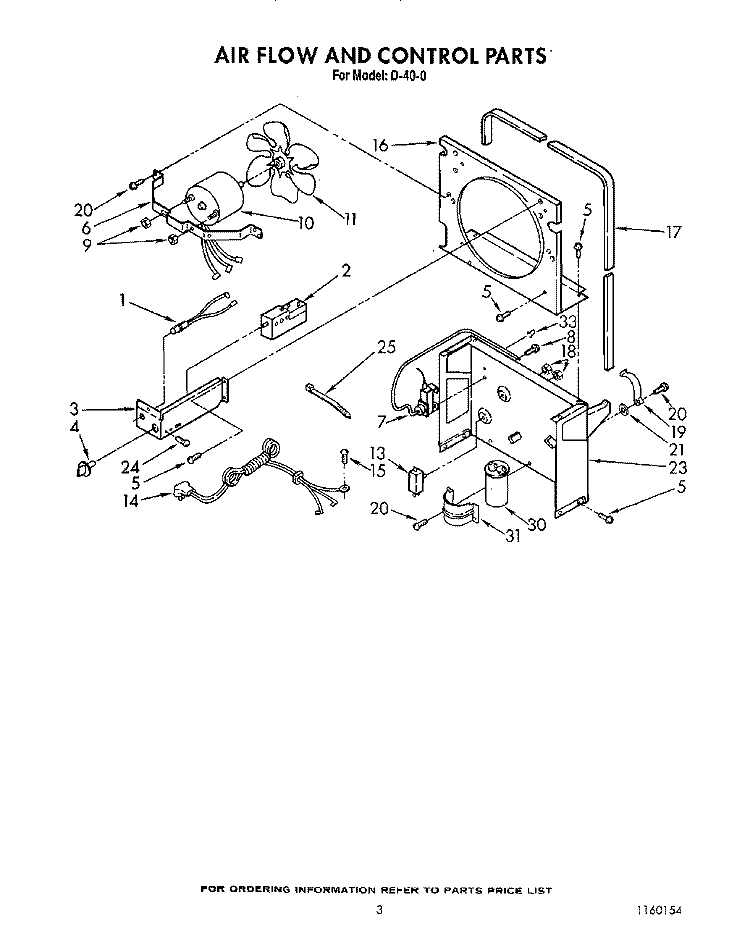 SECTION Diagram and Parts List for BFD400  Whirlpool Dehumidifier