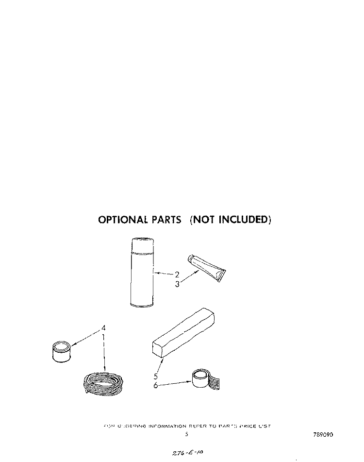 OPTIONAL (CONTINUED) Diagram and Parts List for AC0062XR0  Whirlpool Air Conditioner