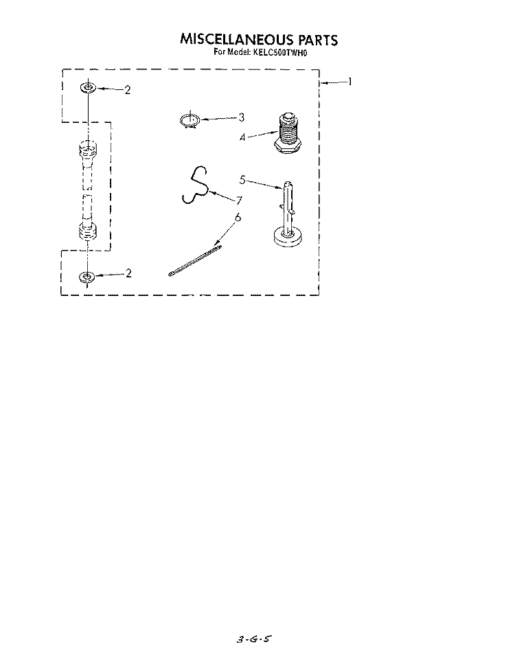 MISCELLANEOUS , LITERATURE AND OPTIONAL Diagram and Parts List for KELC500TPL0  KitchenAid Washer Dryer Combo