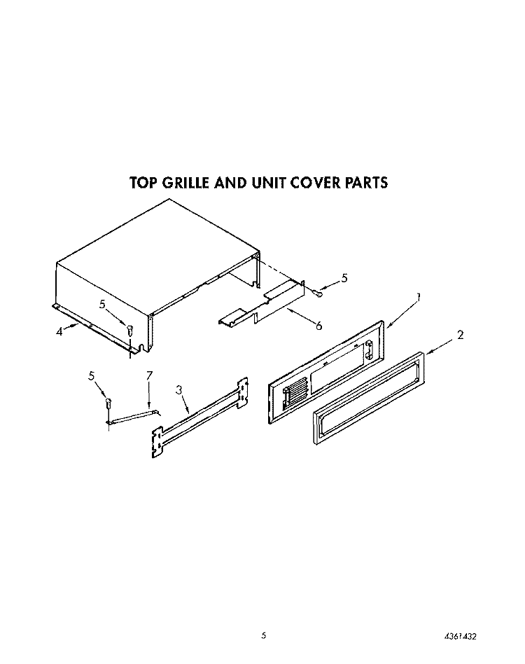 TOP GRILLE AND UNIT COVER Diagram and Parts List for KSSS42DAX01  KitchenAid Refrigerator