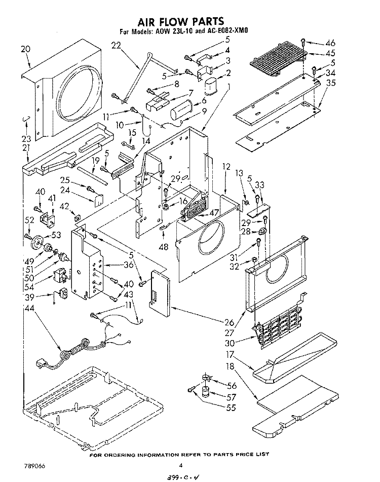SECTION Diagram and Parts List for ACE082XM0  Whirlpool Air Conditioner