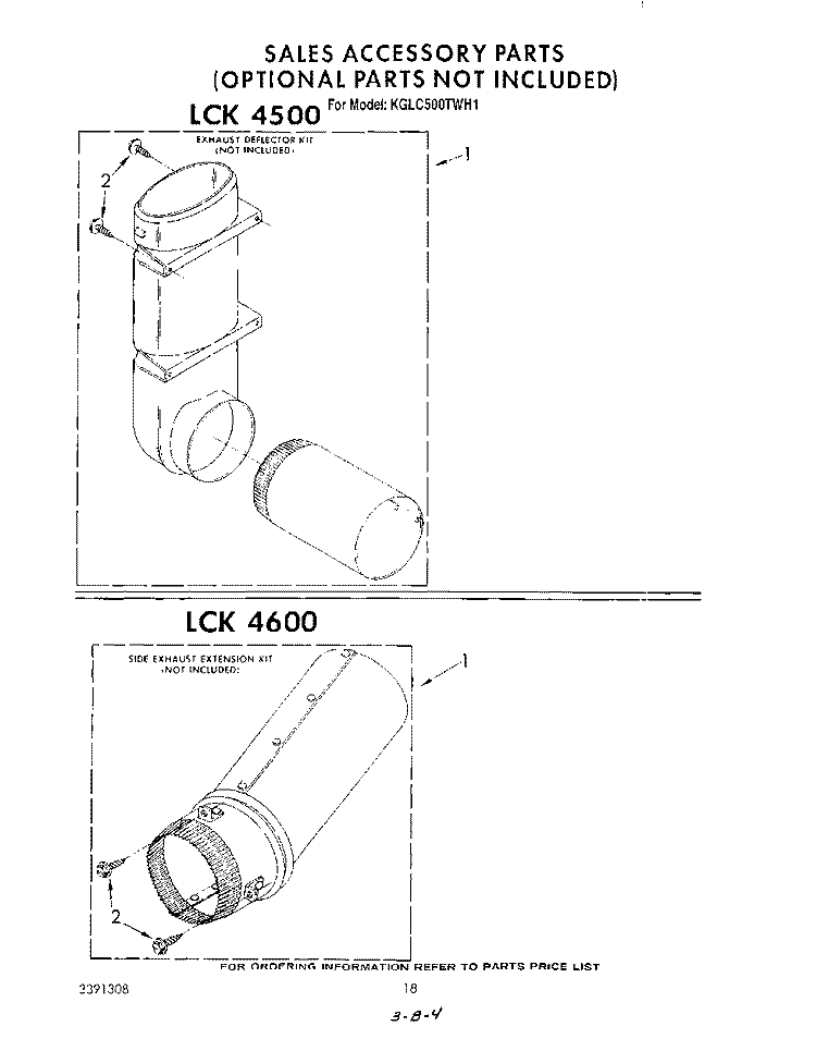 LCK 4500 , LCK 4600 Diagram and Parts List for KGLC500TAL1  KitchenAid Washer Dryer Combo