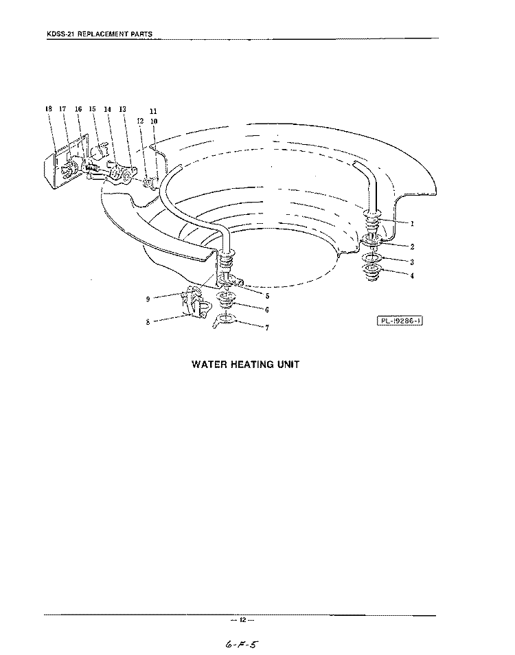WATER HEATING Diagram and Parts List for KDSS21  KitchenAid Dishwasher