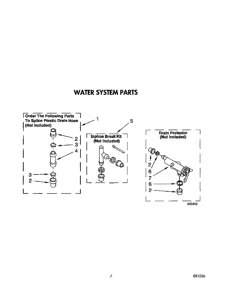 WATER SYSTEM Diagram and Parts List for RAL5144AL0  Whirlpool Washer