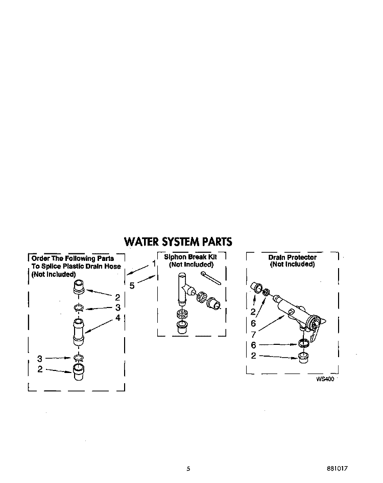WATER SYSTEM Diagram and Parts List for LBR6233AW0  Whirlpool Washer