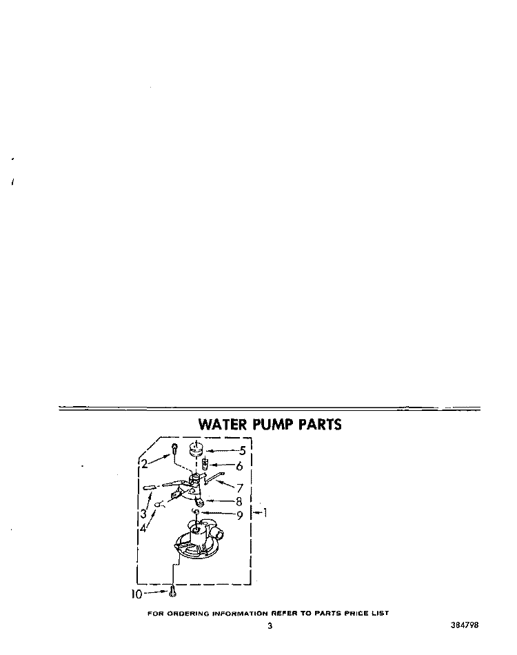 WATER PUMP Diagram and Parts List for LA6800XMW0  Whirlpool Washer