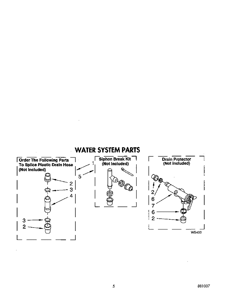 WATER SYSTEM Diagram and Parts List for RAB4132AW0  Roper Washer