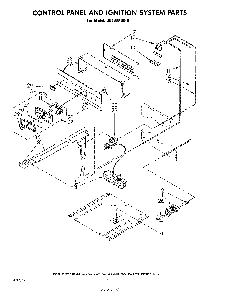 SECTION Diagram and Parts List for SB100PSK0  Whirlpool Wall Oven