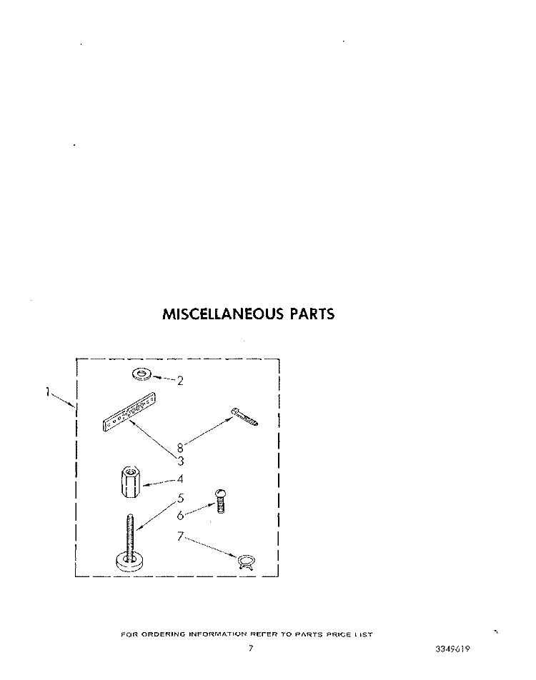MISCELLANEOUS Diagram and Parts List for LA9800XSW2  Whirlpool Washer
