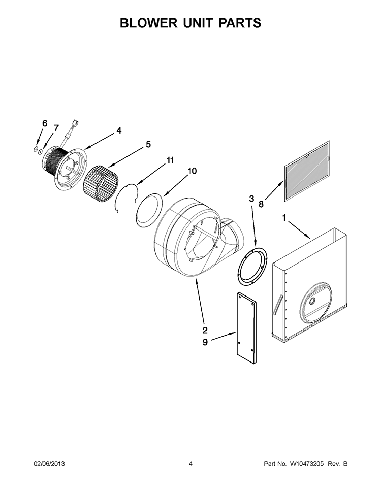 BLOWER UNIT PARTS Diagram and Parts List for KECD867XSS01  KitchenAid Cooktop