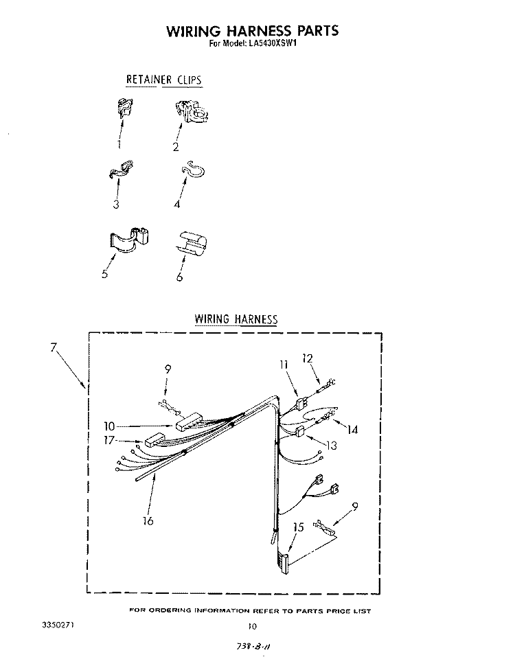 SECTION Diagram and Parts List for LA5430XSW1  Whirlpool Washer