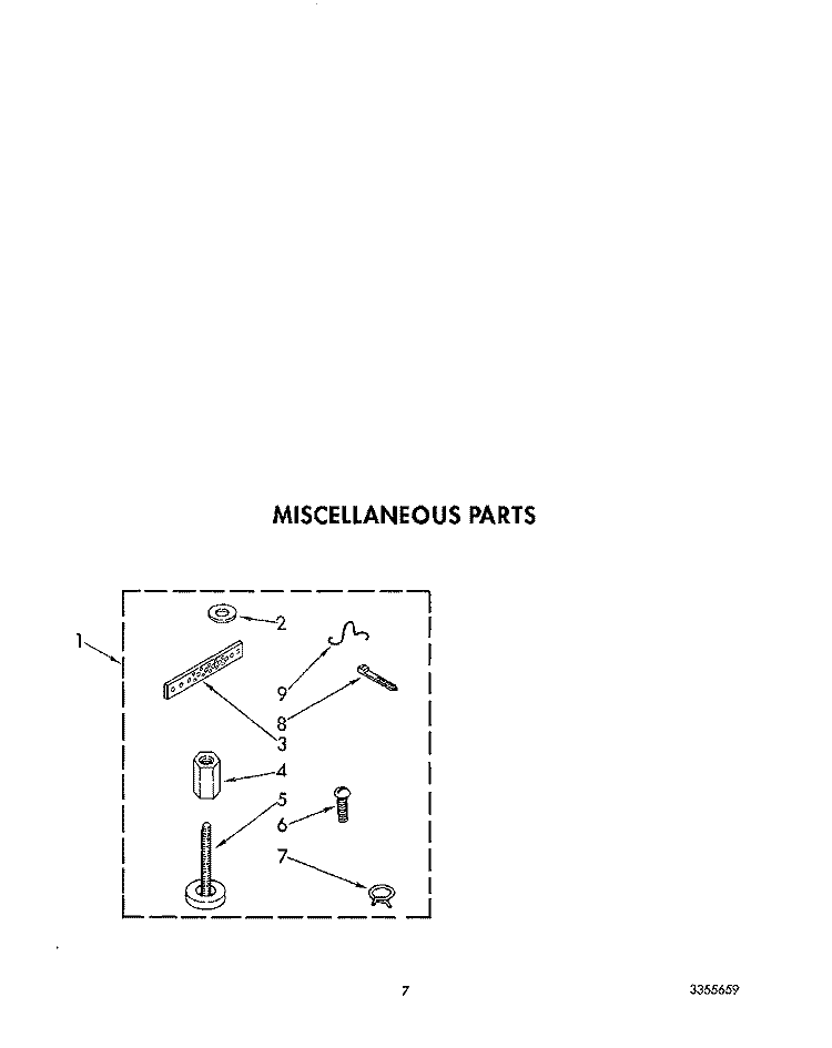 MISCELLANEOUS Diagram and Parts List for LA7800XTM1  Whirlpool Washer