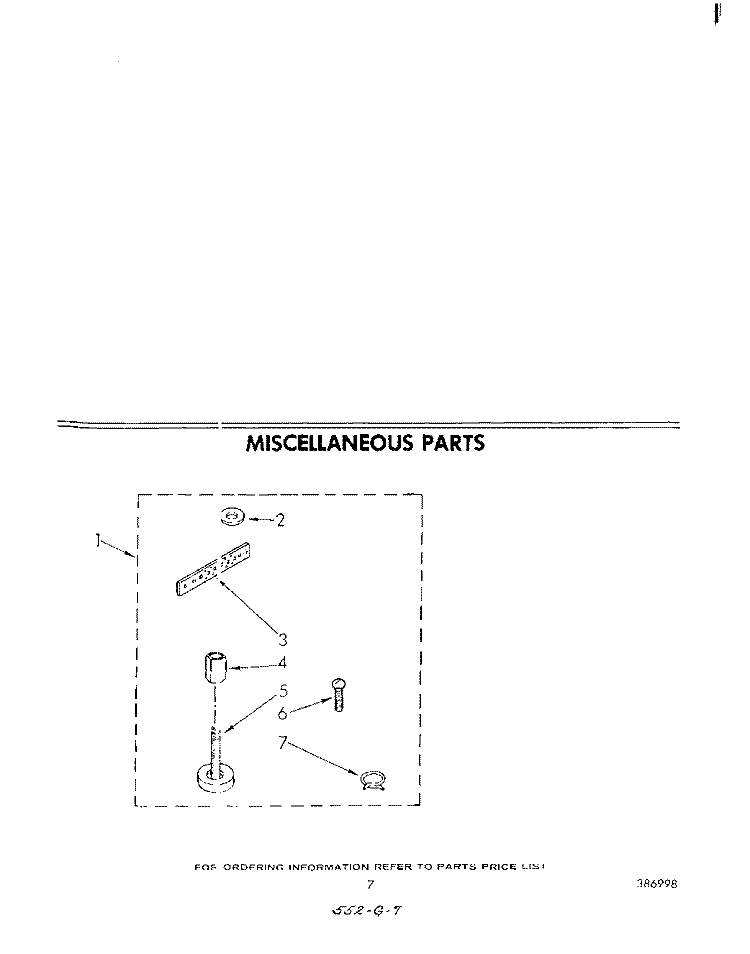 MISCELLANEOUS Diagram and Parts List for LA5400XPW0  Whirlpool Washer