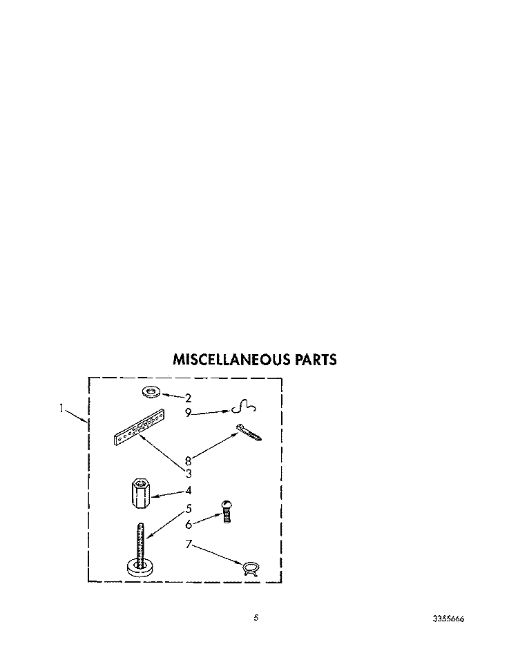 MISCELLANEOUS Diagram and Parts List for LA6098XTF1  Whirlpool Washer