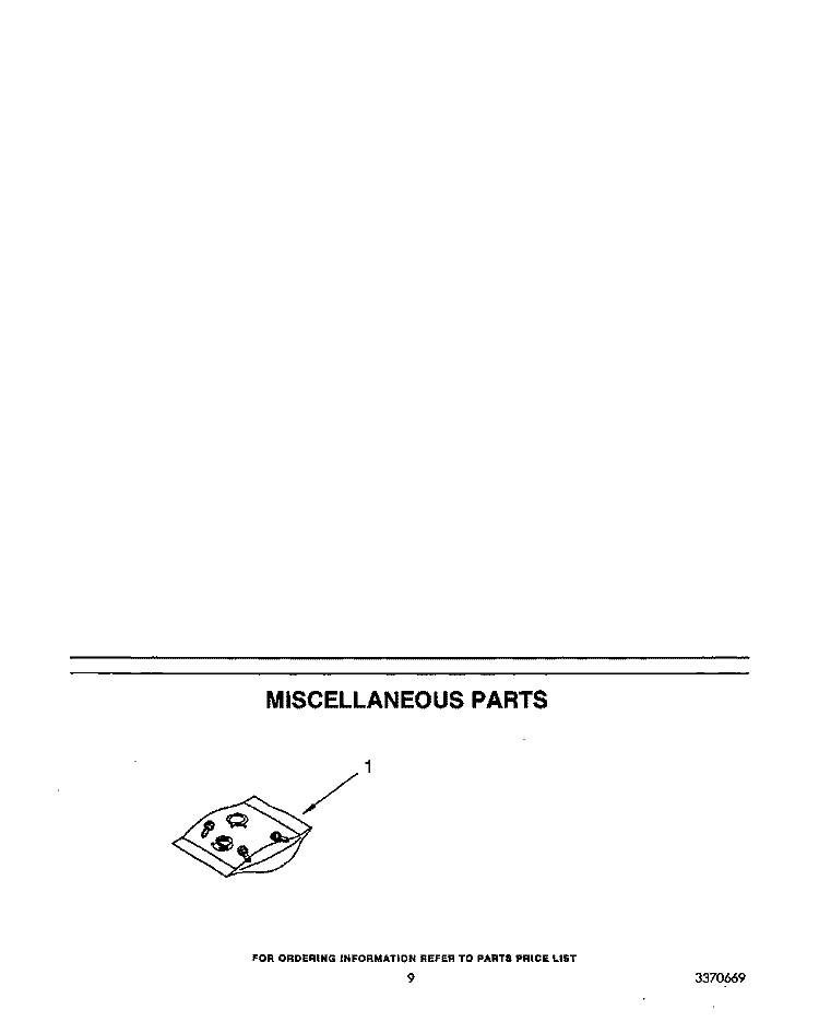 MISCELLANEOUS Diagram and Parts List for DU9200XY0  Whirlpool Dishwasher