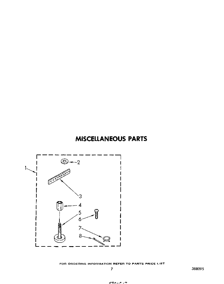 MISCELLANEOUS Diagram and Parts List for LA5000XPW2  Whirlpool Washer