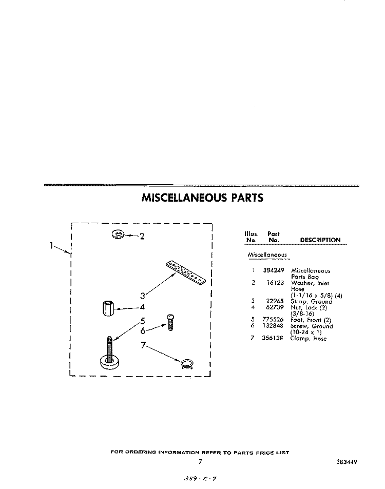 MISCELLANEOUS Diagram and Parts List for LB5500XKW0  Whirlpool Washer