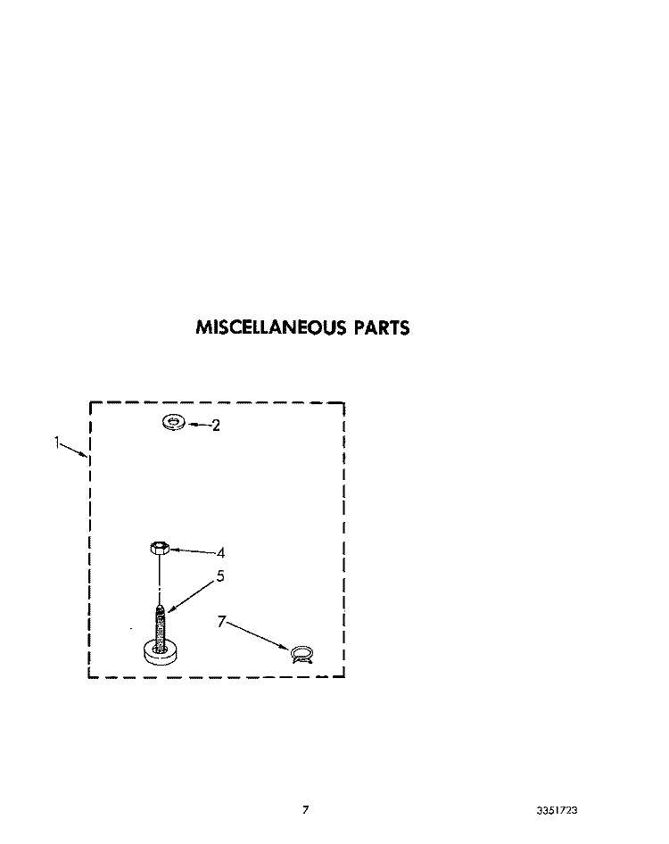 MISCELLANEOUS Diagram and Parts List for CA1752XWN0  Whirlpool Washer