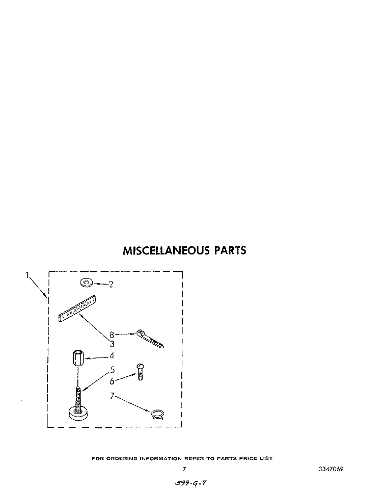 MISCELLANEOUS Diagram and Parts List for LA5600XPW6  Whirlpool Washer