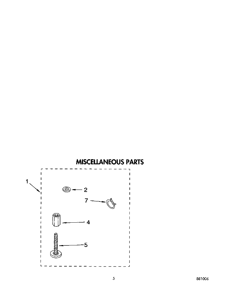 MISCELLANEOUS Diagram and Parts List for RAL5144AL0  Whirlpool Washer