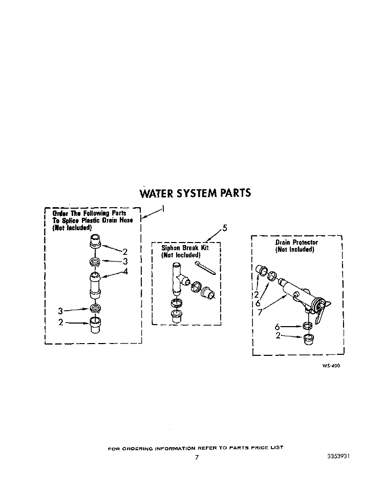 WATER SYSTEM Diagram and Parts List for 6LA6300XTW2  Whirlpool Washer