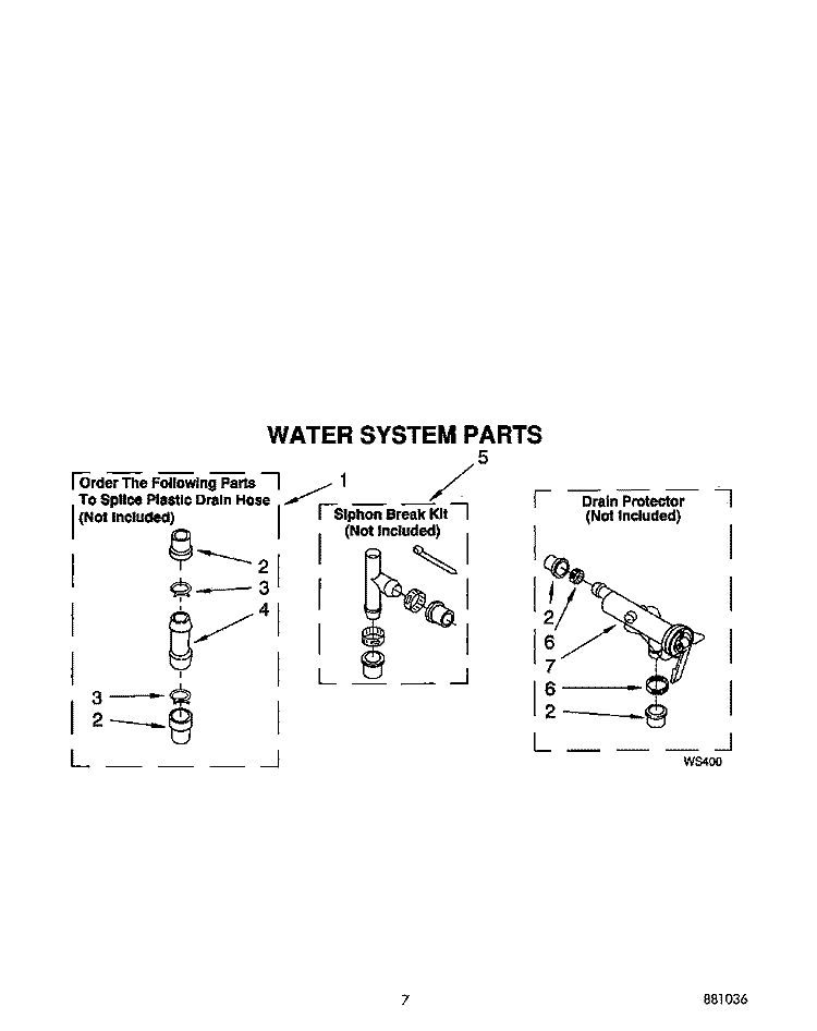 WATER SYSTEM Diagram and Parts List for LSC8245AQ0  Whirlpool Washer