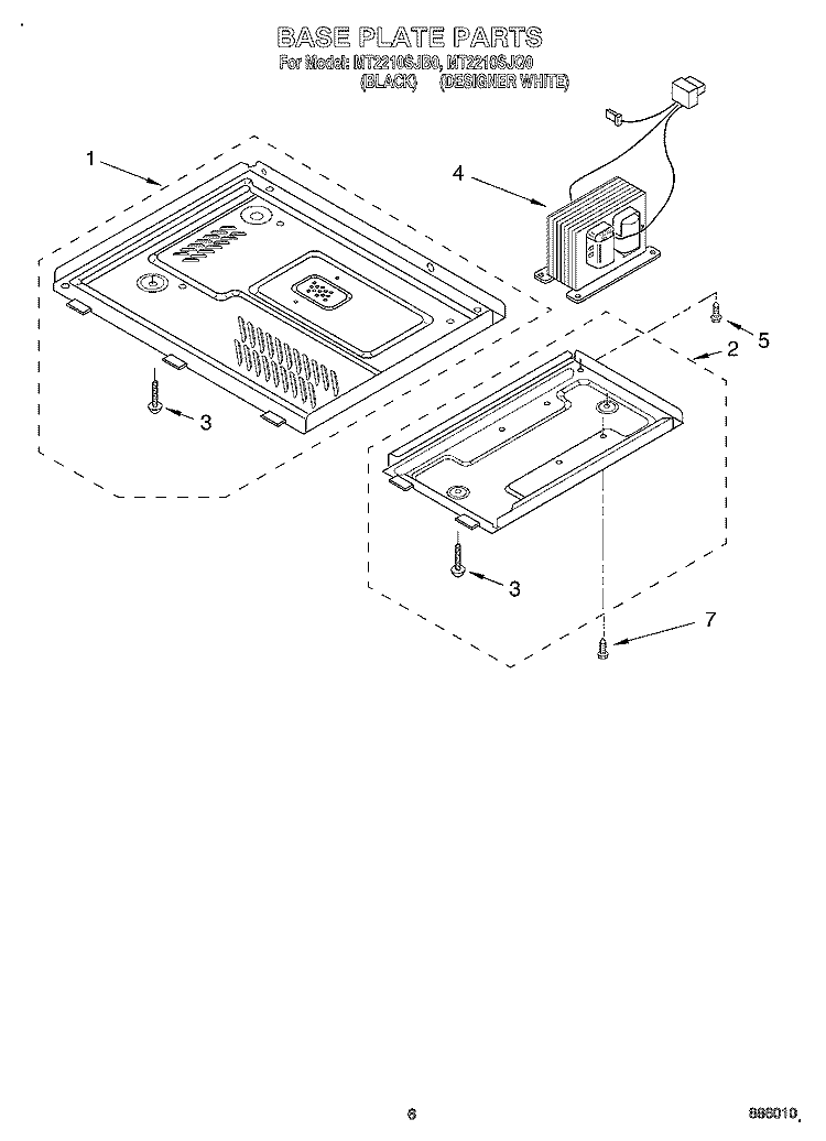 OTHER Diagram and Parts List for MT2210SJQ0  Whirlpool Microwave