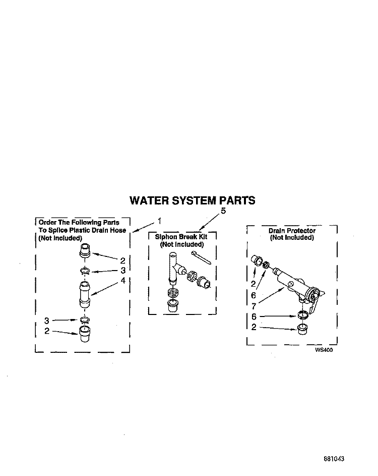 WATER SYSTEM Diagram and Parts List for LSV9355AN0  Whirlpool Washer