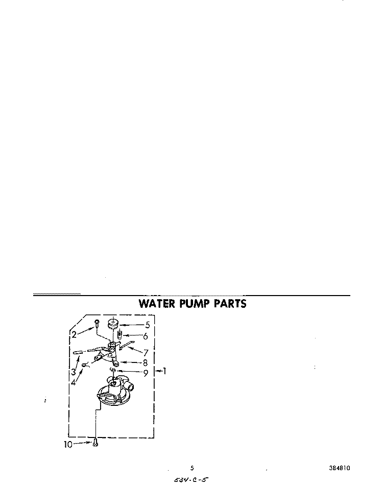 WATER PUMP Diagram and Parts List for LA7005XMW0  Whirlpool Washer