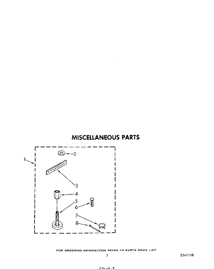 MISCELLANEOUS Diagram and Parts List for LA5550XPW4  Whirlpool Washer