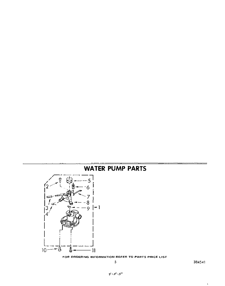 WATER PUMP Diagram and Parts List for LA7000XKW2  Whirlpool Washer