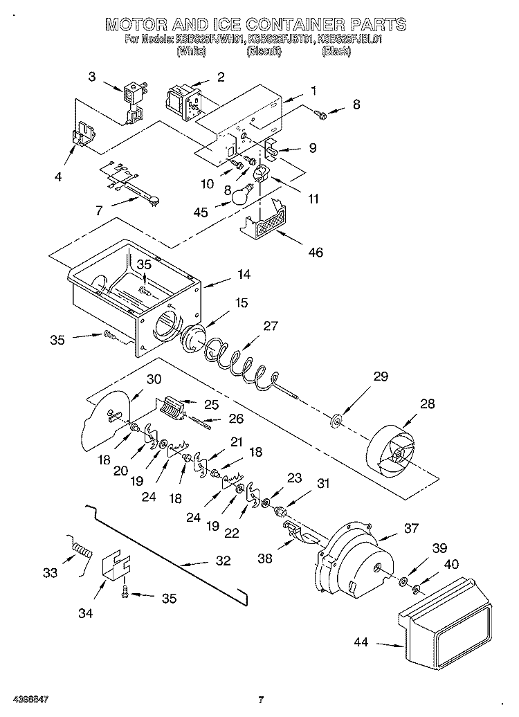 FRONT COVER Diagram and Parts List for CSP2740KQ1  Whirlpool Dryer