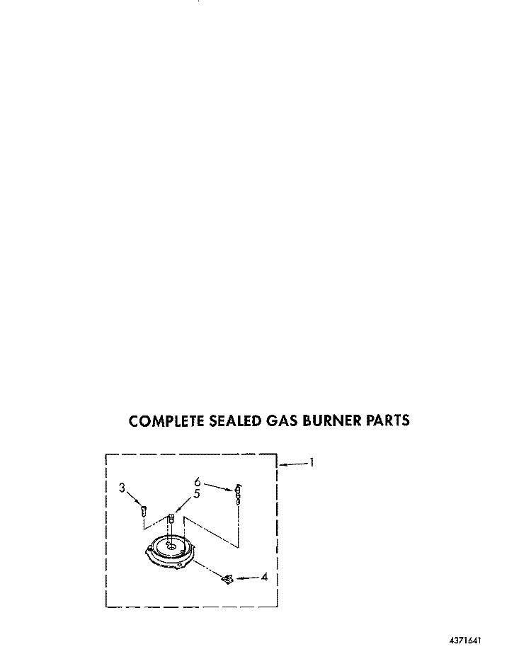 COMPLETE SEALED GAS BURNER Diagram and Parts List for SC8630EXB1  Whirlpool Cooktop