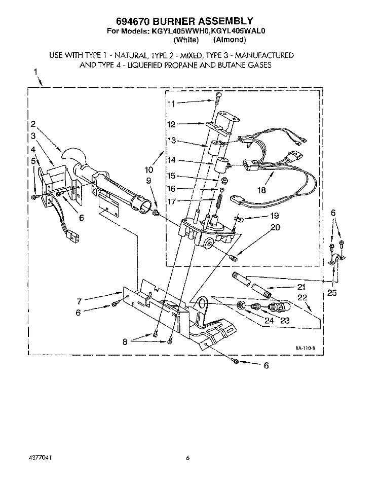 SECTION Diagram and Parts List for KGYL405WAL0  KitchenAid Dryer