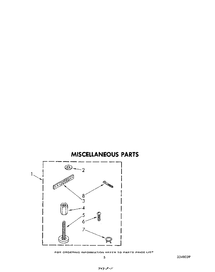 MISCELLANEOUS Diagram and Parts List for LA6090XSW0  Whirlpool Washer