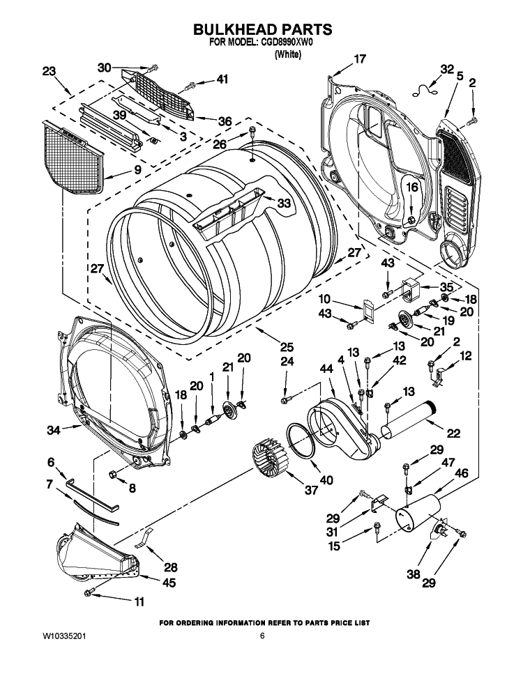 DOOR AND LATCH PARTS Diagram and Parts List for DU1301XTVB2  Whirlpool Dishwasher