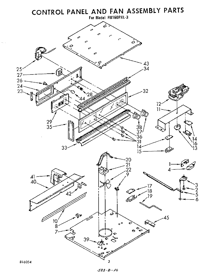 SECTION Diagram and Parts List for RB160PXL3  Whirlpool Wall Oven