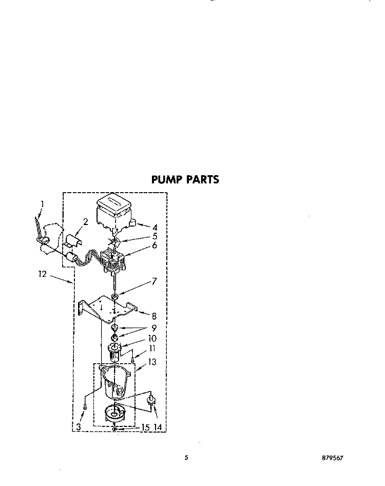 PUMP Diagram and Parts List for KUIS185S  KitchenAid Ice Maker