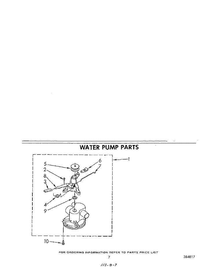 WATER PUMP Diagram and Parts List for LC4900XMW0  Whirlpool Washer