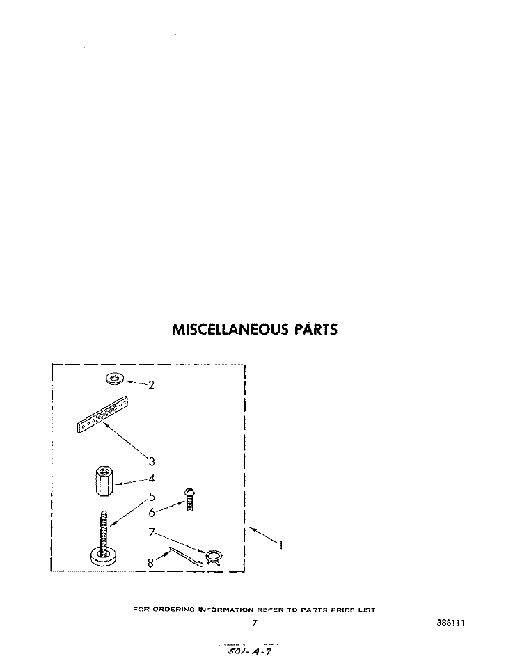 MISCELLANEOUS Diagram and Parts List for LA5000XPW3  Whirlpool Washer