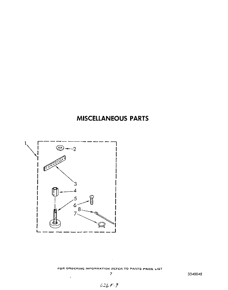 MISCELLANEOUS Diagram and Parts List for LA5000XSW0  Whirlpool Washer