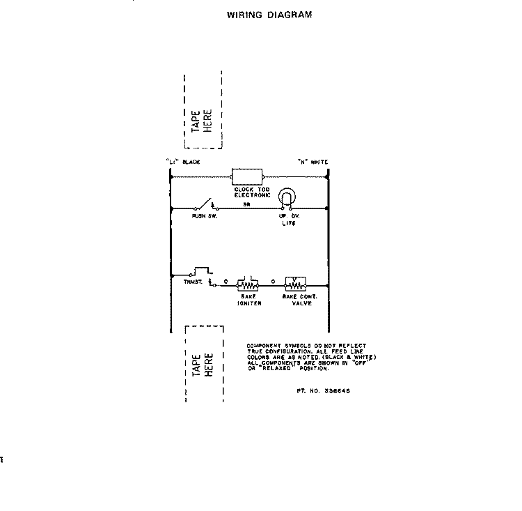 WIRING DIAGRAM Diagram and Parts List for B4157X0  Roper Range