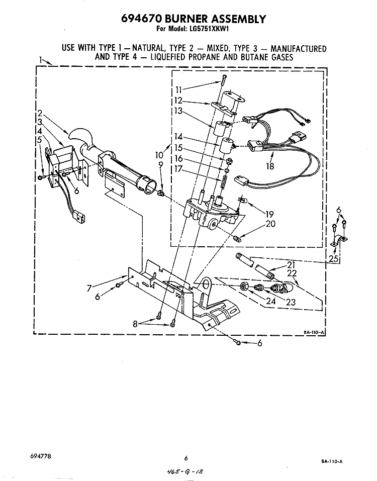 SECTION Diagram and Parts List for LG5751XKW1  Whirlpool Dryer
