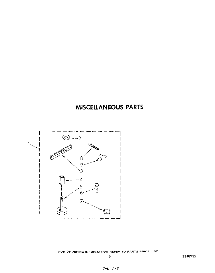 MISCELLANEOUS Diagram and Parts List for CA2762XSW2  Whirlpool Washer