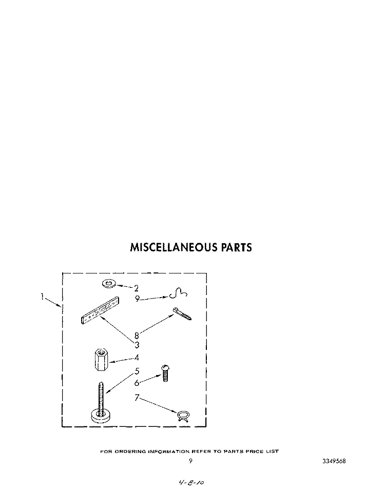 MISCELLANEOUS Diagram and Parts List for KAWE650VAL0  KitchenAid Washer