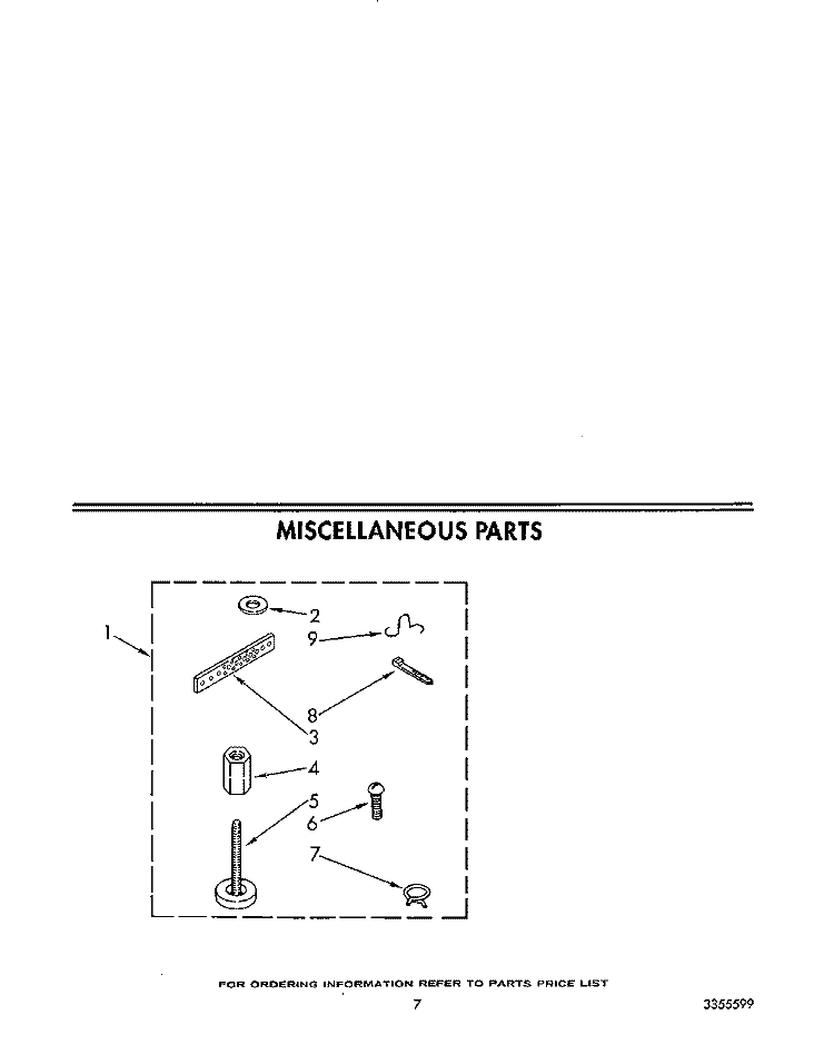 MISCELLANEOUS Diagram and Parts List for KAWE860WWH2  KitchenAid Washer